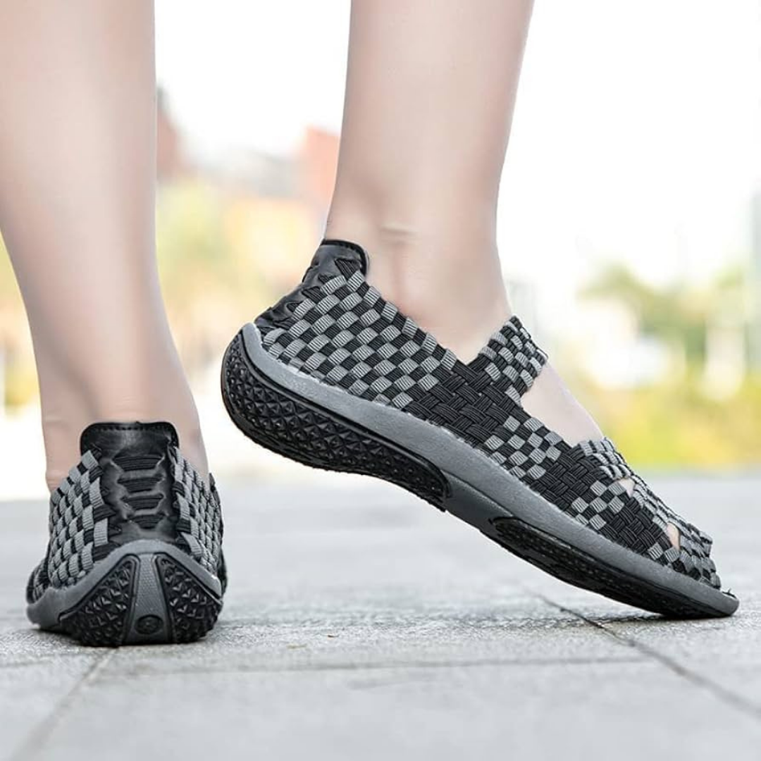 sandalias casual ergonómicas con tira elástica para mujer