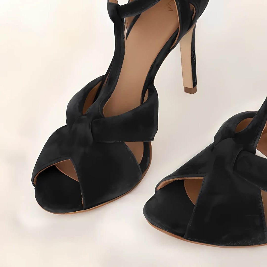 Sandalias de Tacón Alto Elegantes con cierre de hebilla