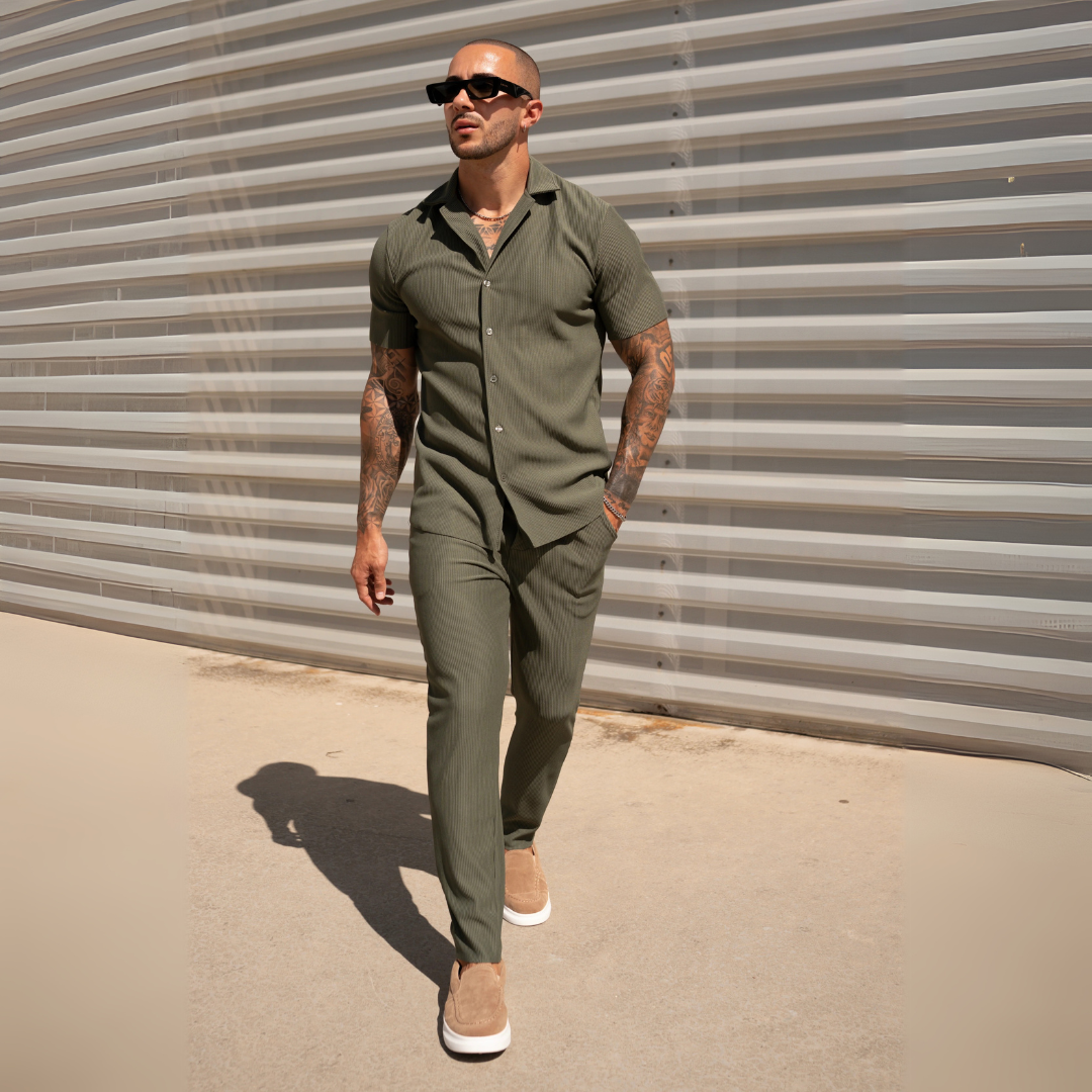 Mocasines elegantes de gamuza para hombre