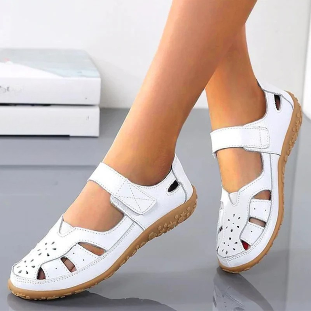 Sandalias Ligeras y Transpirables en Cuero para Mujer