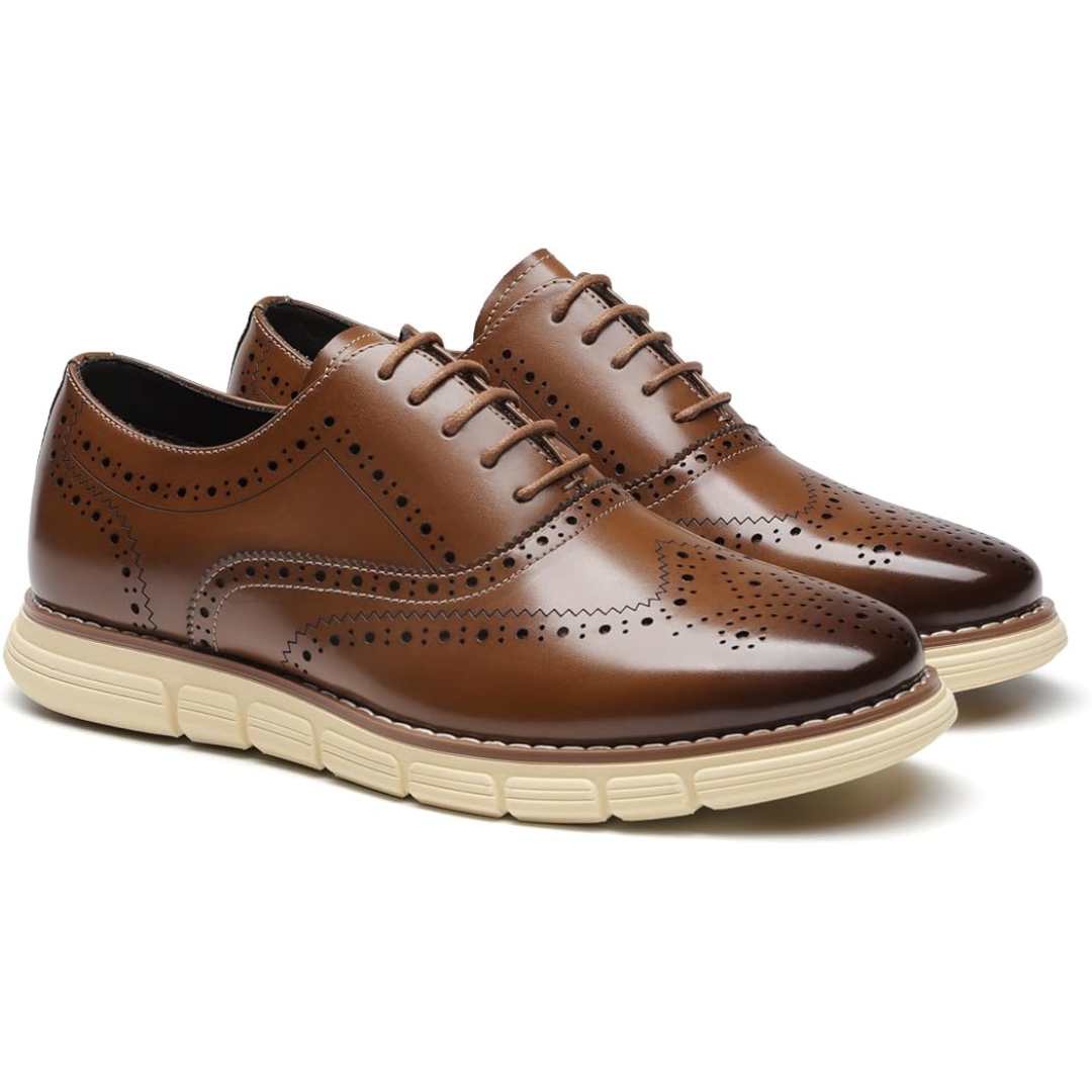 Zapatos de cuero con suelas ortopédicas para hombre