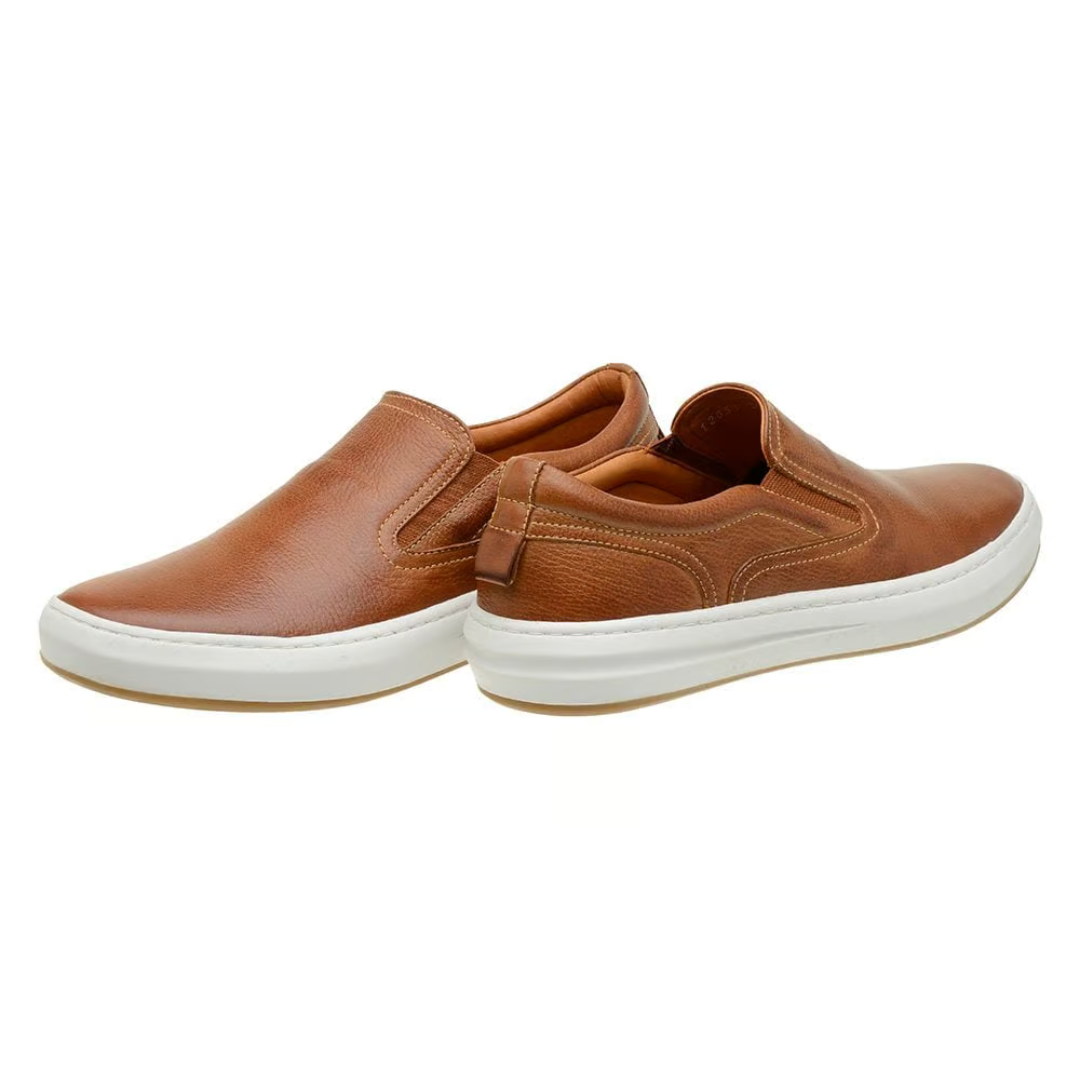 Mocasines Slip-On de cuero con diseño casual para hombre