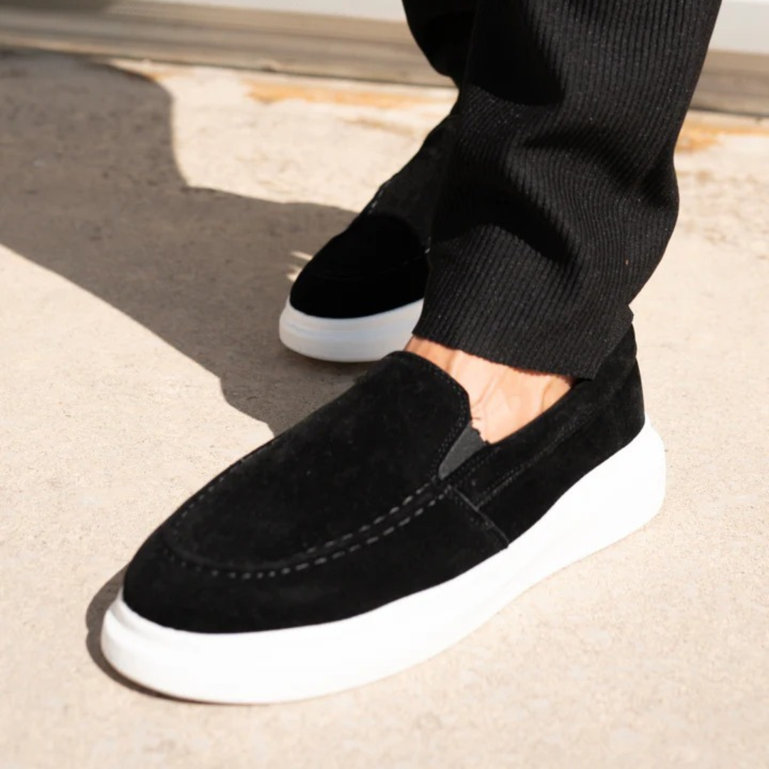 Mocasines elegantes de gamuza para hombre