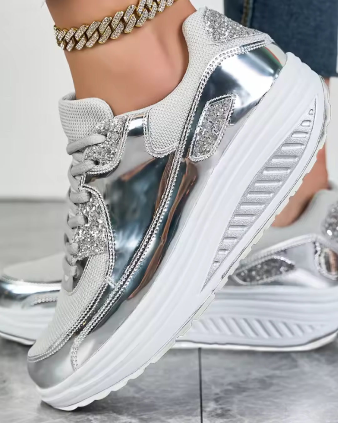 Zapatillas futuristas de alto impacto con plataforma para Mujer