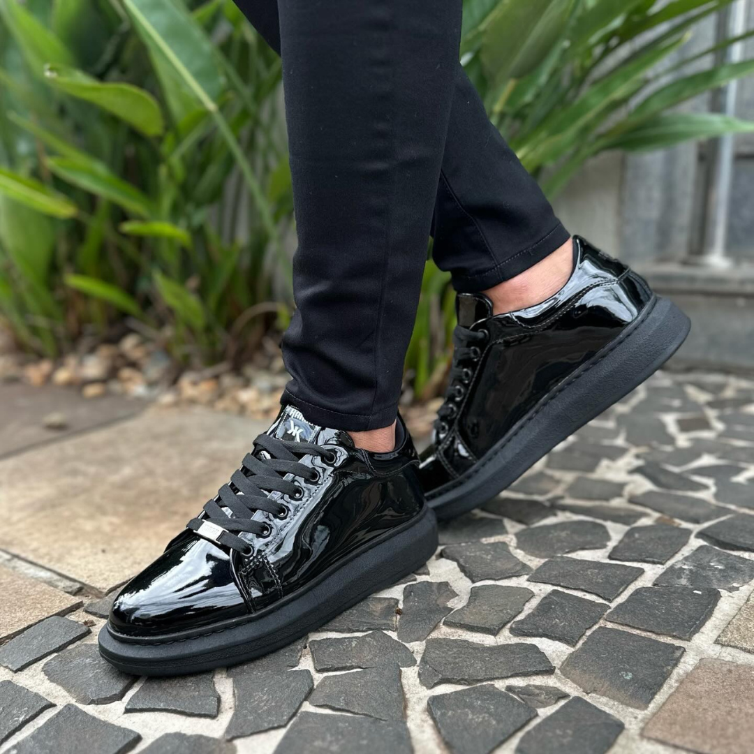 Zapatos casuales de charol para hombre