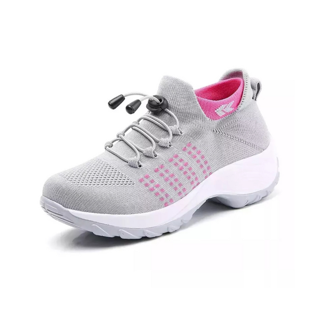Zapatillas de Malla Transpirable para Mujer con cordones Elásticos y Suela Antideslizante