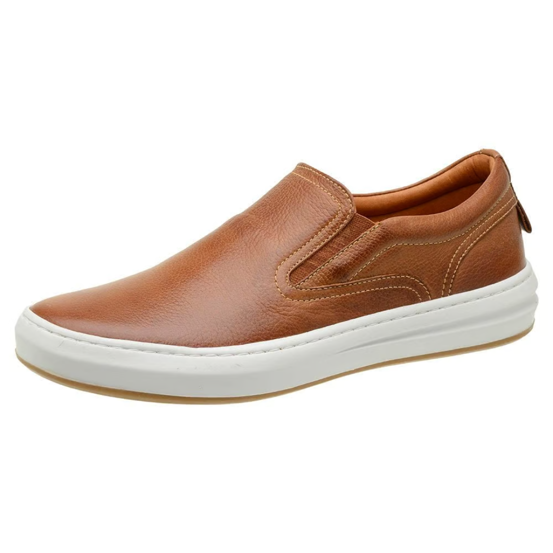 Mocasines Slip-On de cuero con diseño casual para hombre