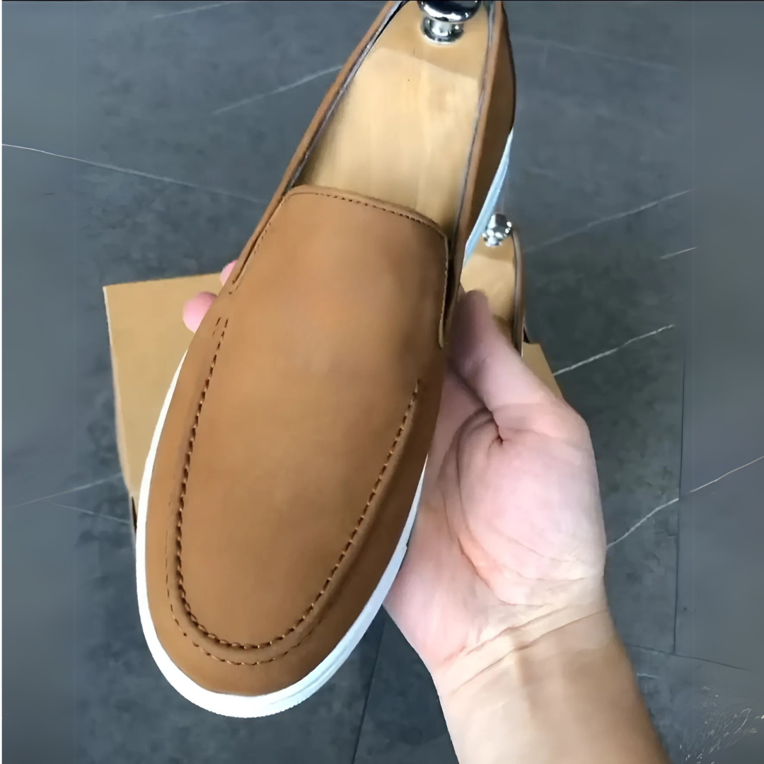 Zapatos casuales clásicos de ante hechos a mano para hombre