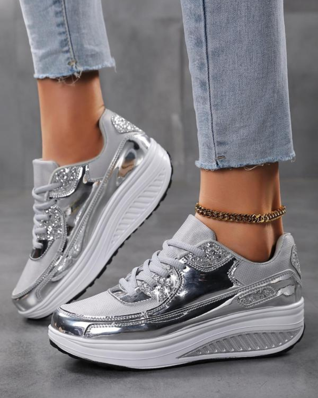 Zapatillas futuristas de alto impacto con plataforma para Mujer