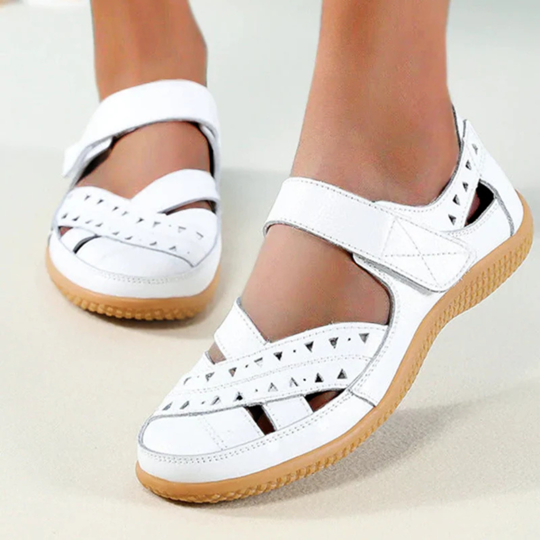 Sandalias Ligeras y Transpirables en Cuero para Mujer