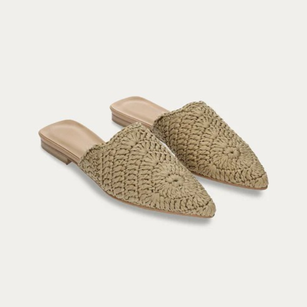 Sandalias planas de ganchillo estilo boho