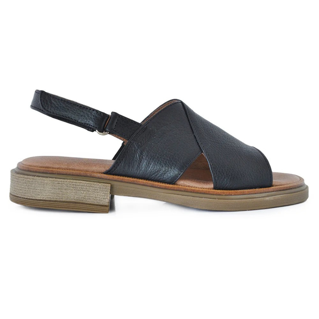 Sandalias de cuero en dos tonos®