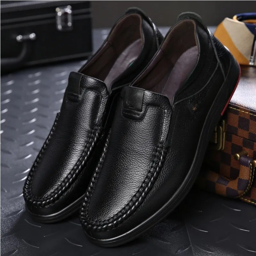 Zapato casual de cuero con suelas ortopédicas para hombre