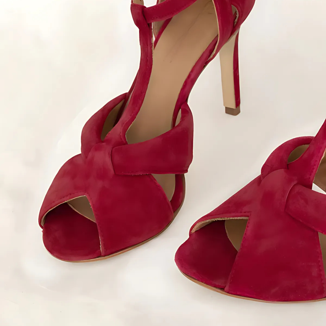 Sandalias de Tacón Alto Elegantes con cierre de hebilla