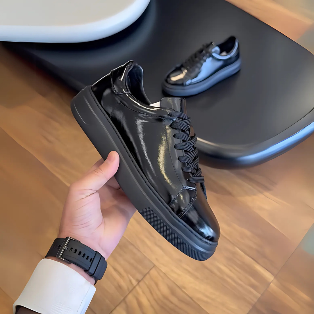 Zapatos casuales de charol para hombre