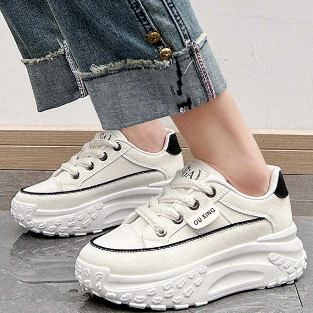 Zapatillas de plataforma de suela gruesa, un estilo urbano para mujer