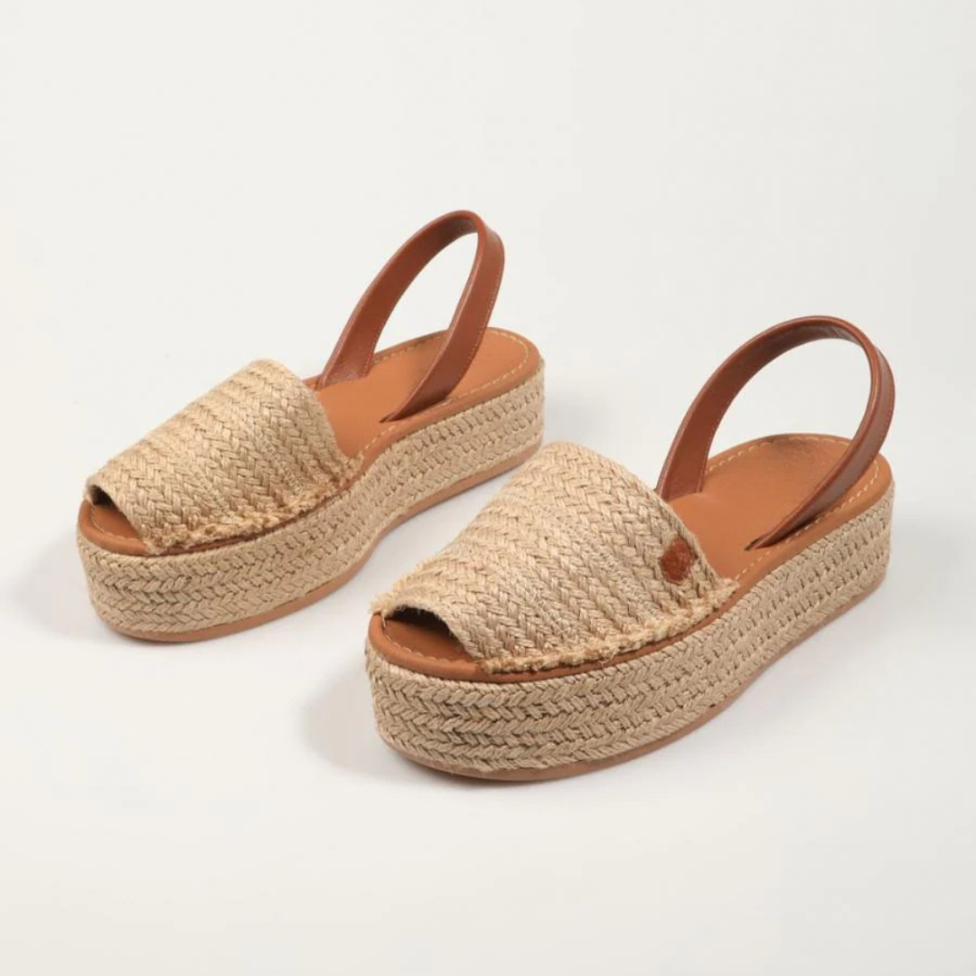 Sandalia menorquina de yute con suela de plataforma®