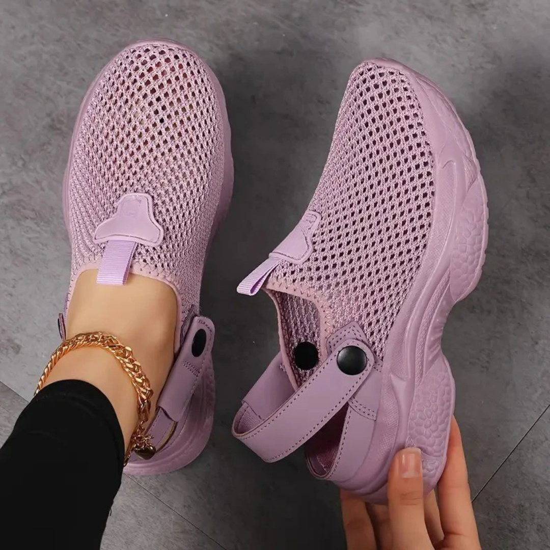 Zapatillas transpirables en malla para mujer