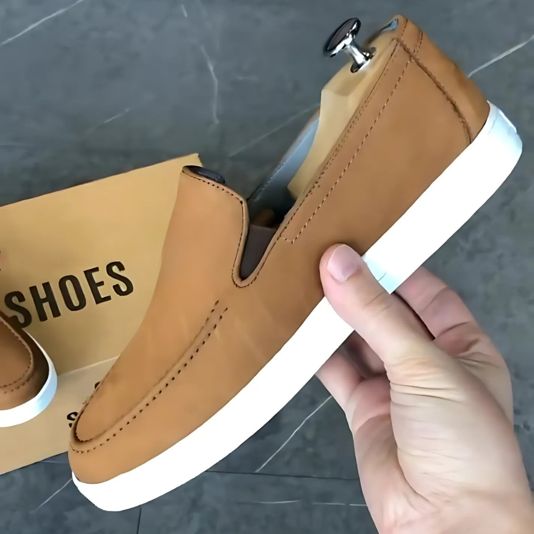 Zapatos casuales clásicos de ante hechos a mano para hombre