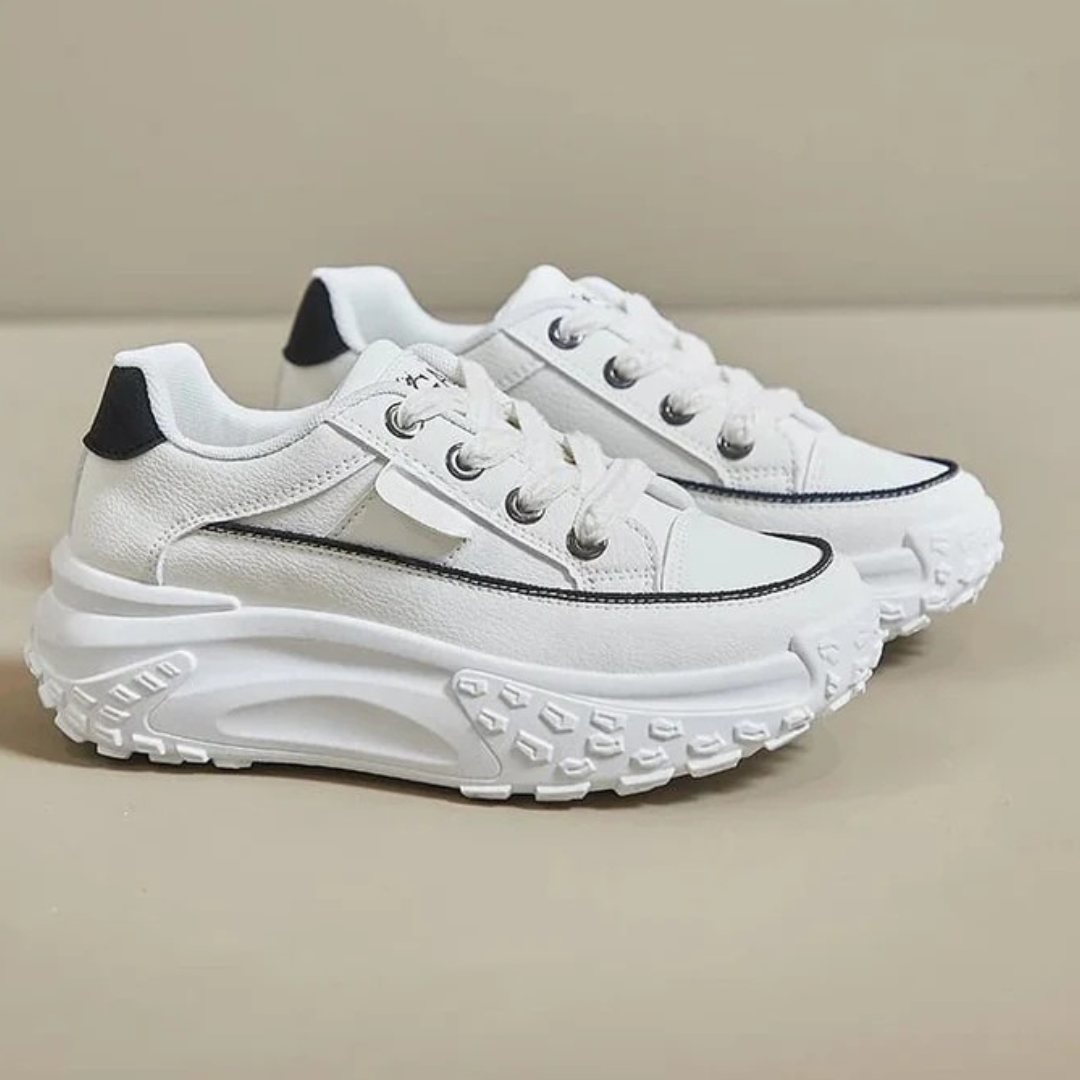 Zapatillas de Plataforma con Estampado bicolor y suela gruesa