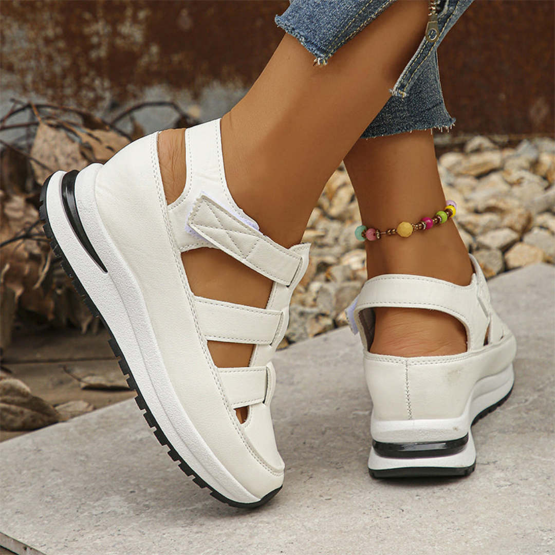 Sandalias Casuales con Plataforma y Diseño de Tiras Cruzadas para una Máxima Comodidad