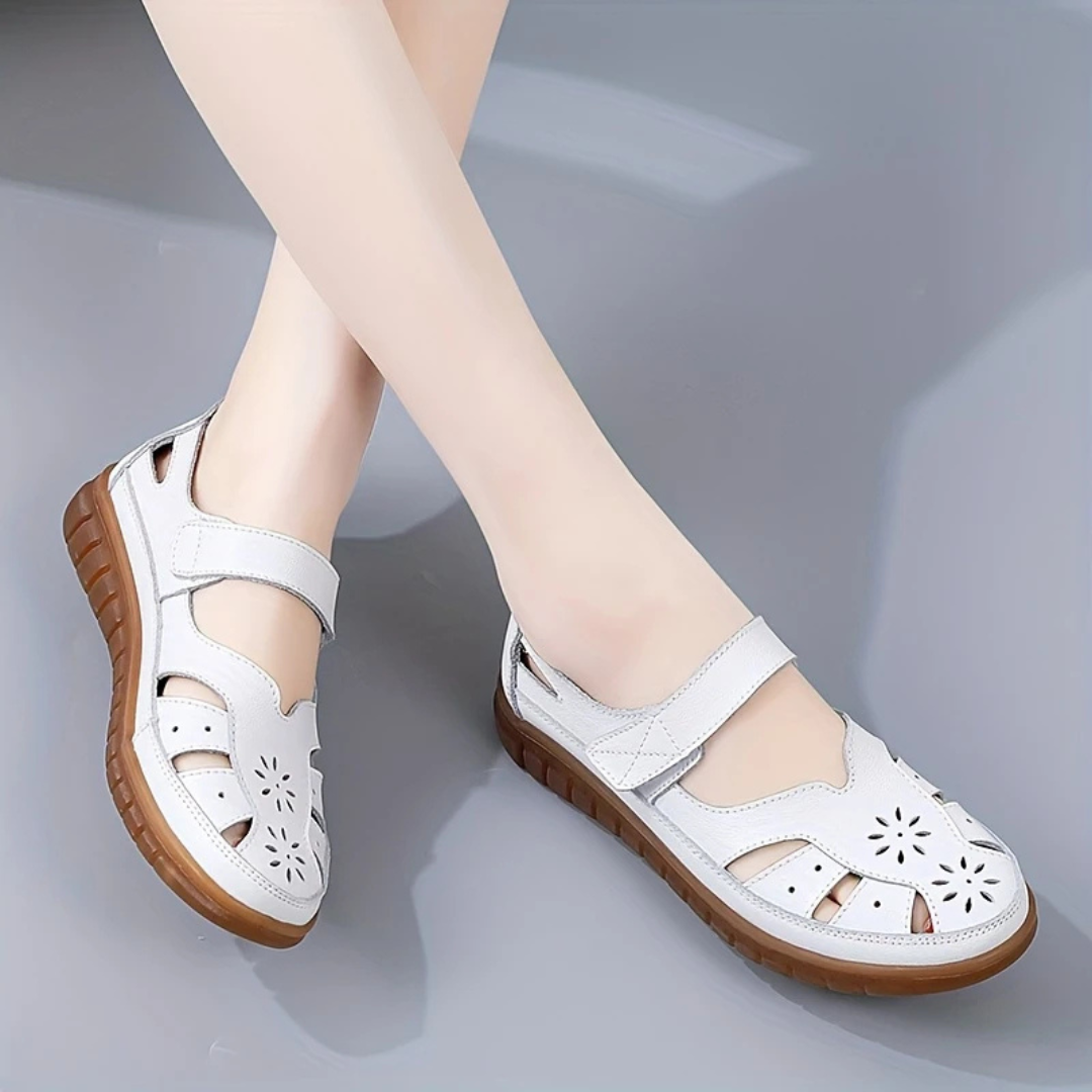 Sandalias Ligeras y Transpirables en Cuero para Mujer