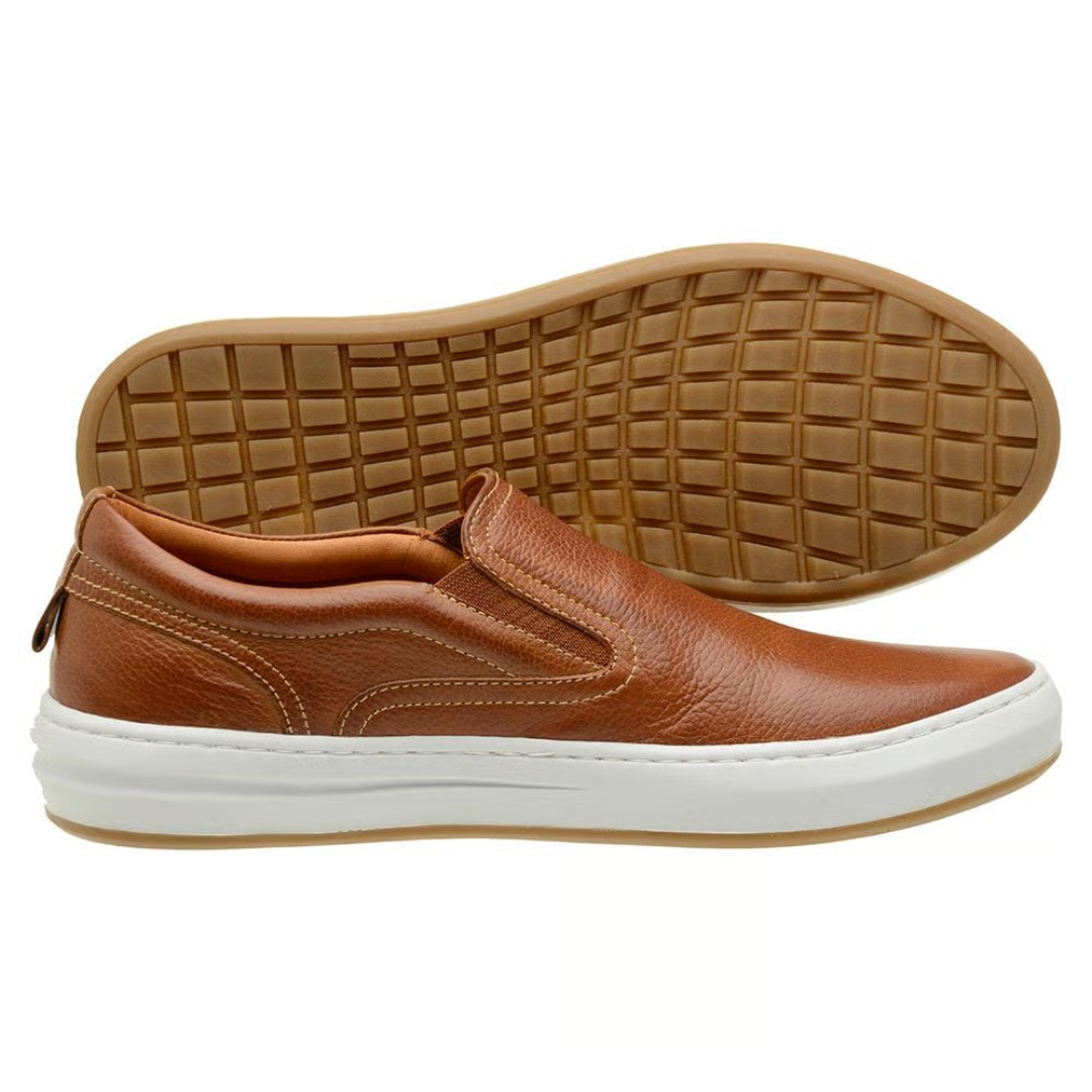 Mocasines Slip-On de cuero con diseño casual para hombre
