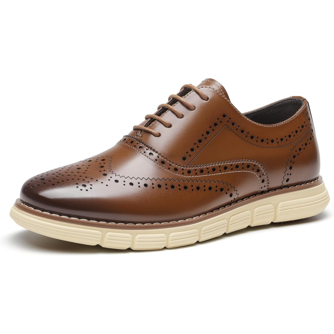 Zapatos de cuero con suelas ortopédicas para hombre