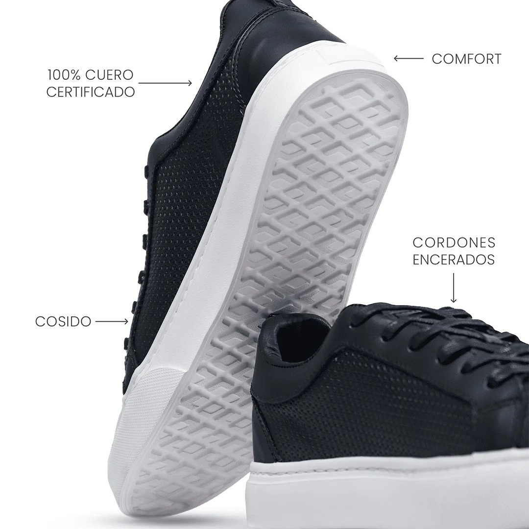 Zapatos Ortopédicos de Cuero Microperforado para Hombre
