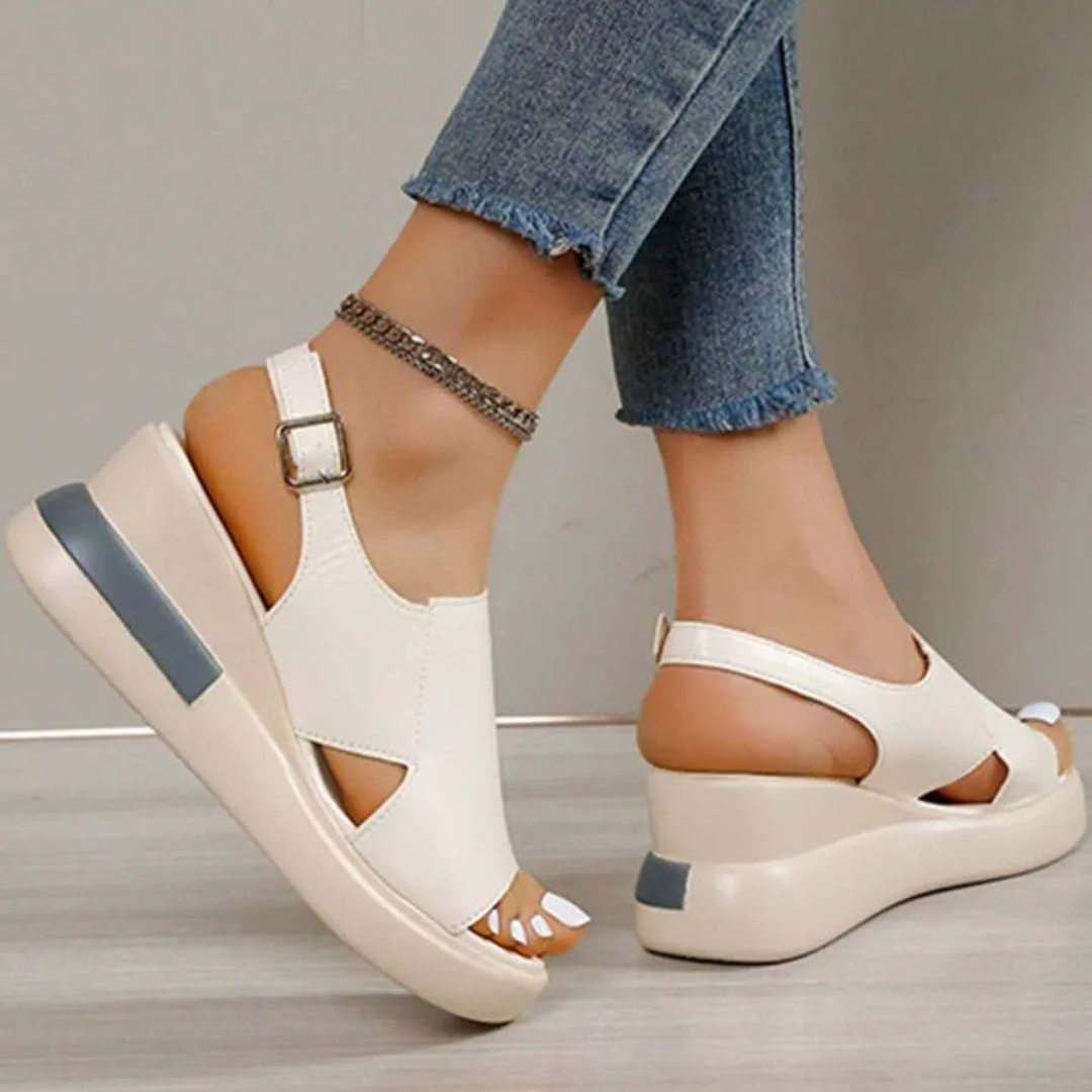 Sandalias Ortopédicas Abiertas con Plataforma y Doble Ajuste®