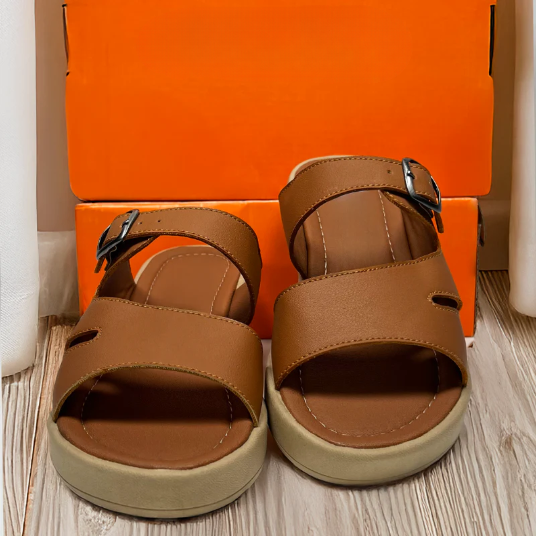 Sandalias de Cuero con Suela Ortopédica