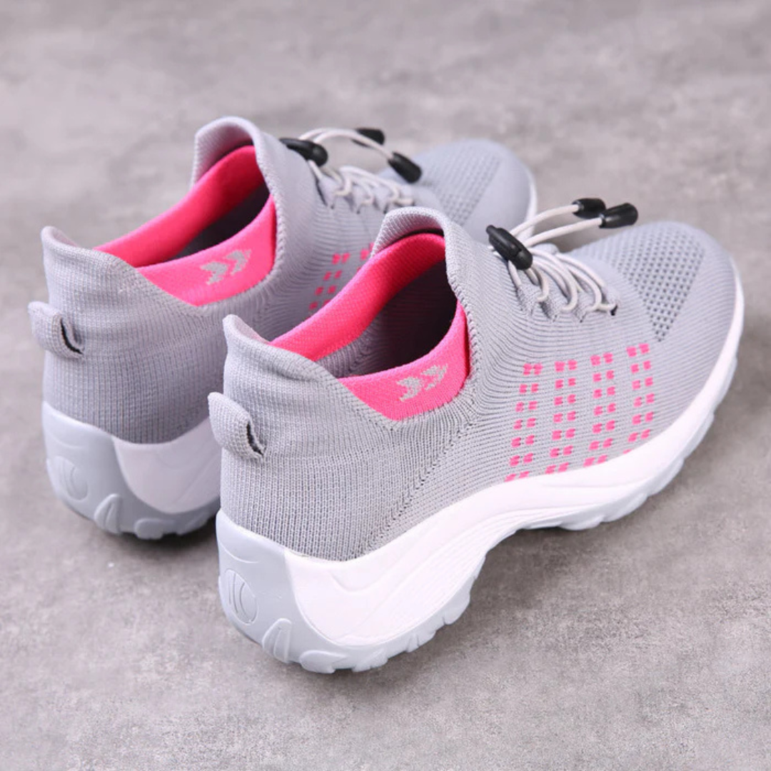 Zapatillas de Malla Transpirable para Mujer con cordones Elásticos y Suela Antideslizante