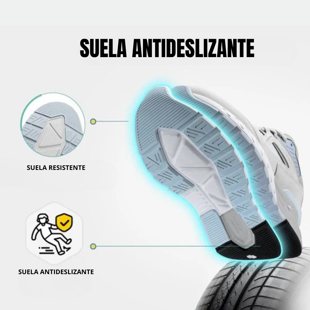 Zapatillas de suela antideslizante con cordones para mujer