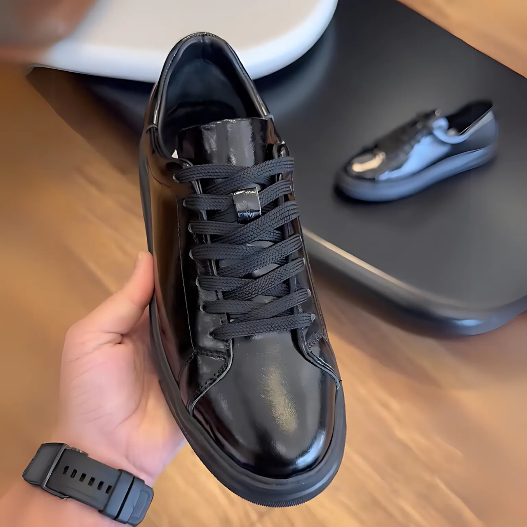 Zapatos casuales de charol para hombre