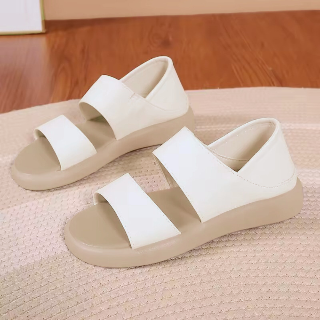 Sandalias de Cuero con Suela Ergonómica para Mujer