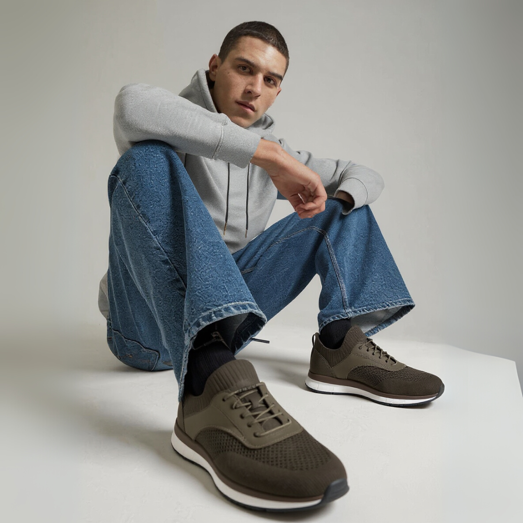 Zapatos con cordones y suela ergonómica antideslizante