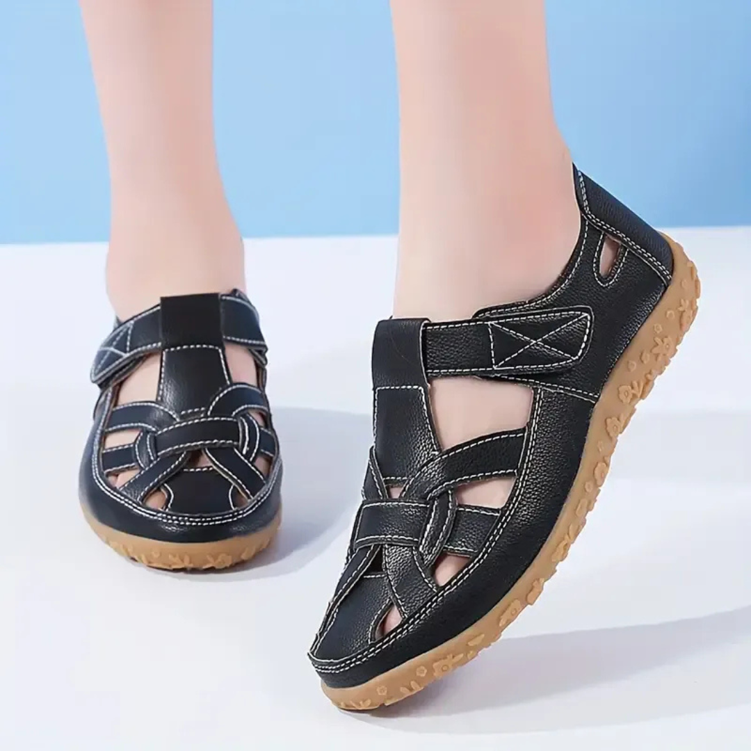 Sandalias ortopédicas de cuero transpirable para mujer®