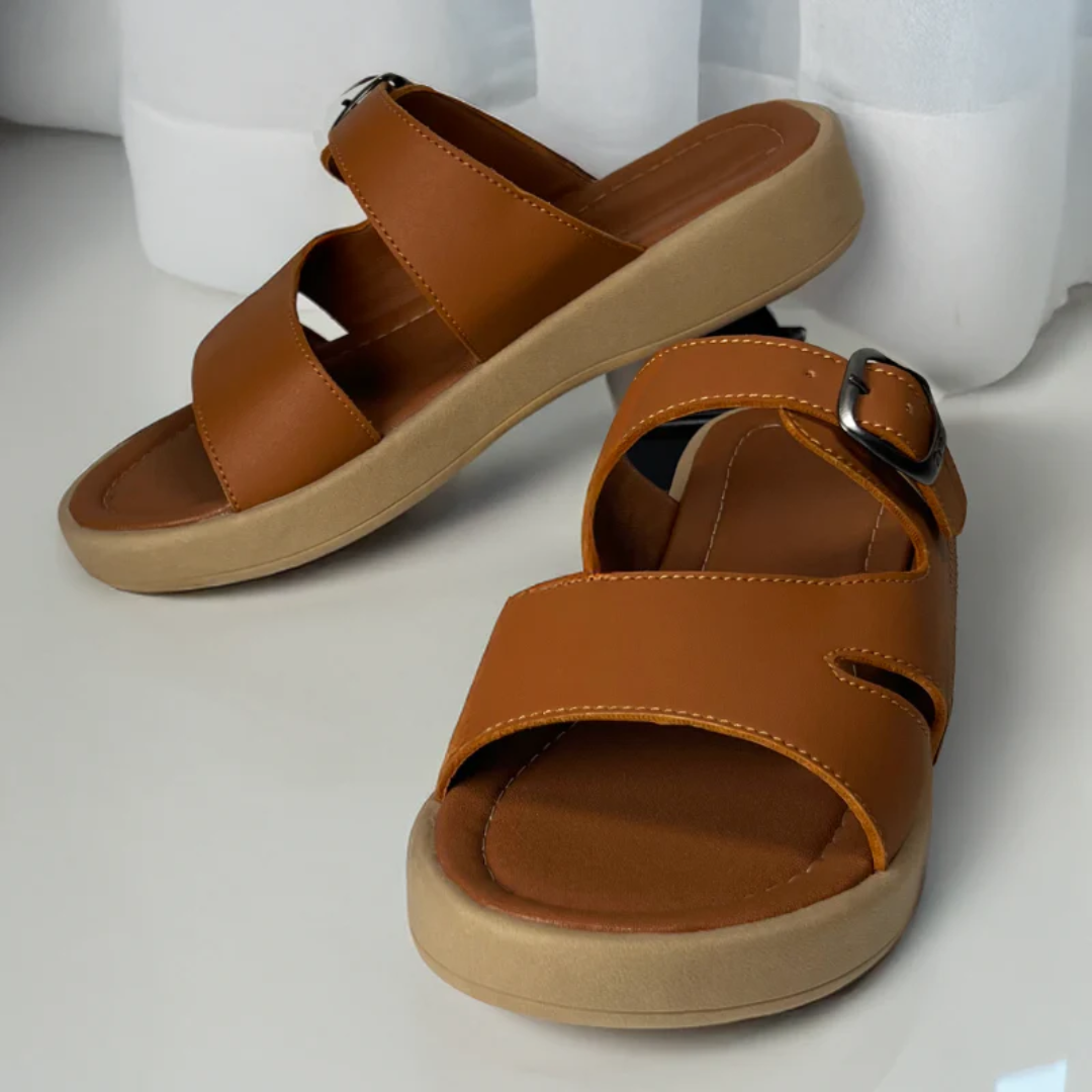Sandalias de Cuero con Suela Ortopédica