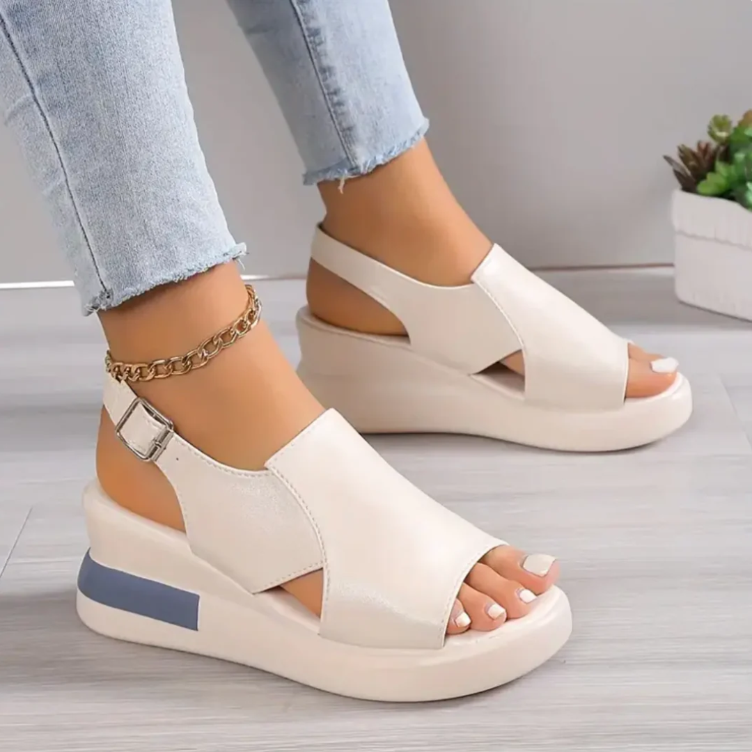 Sandalias Ortopédicas Abiertas con Plataforma y Doble Ajuste®