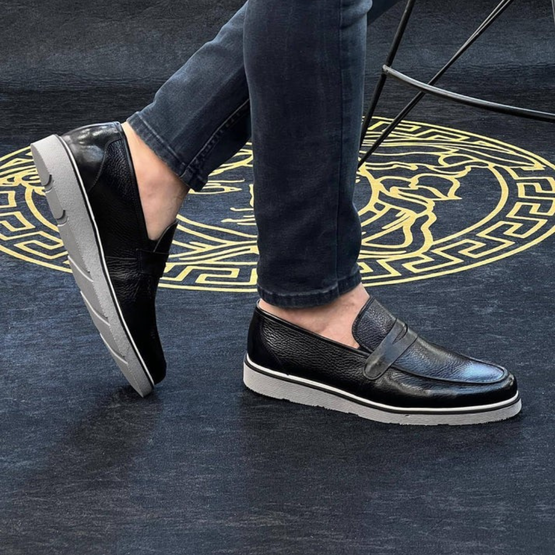 Zapatos Casual de Cuero Clásicos Retro Finos para Hombre