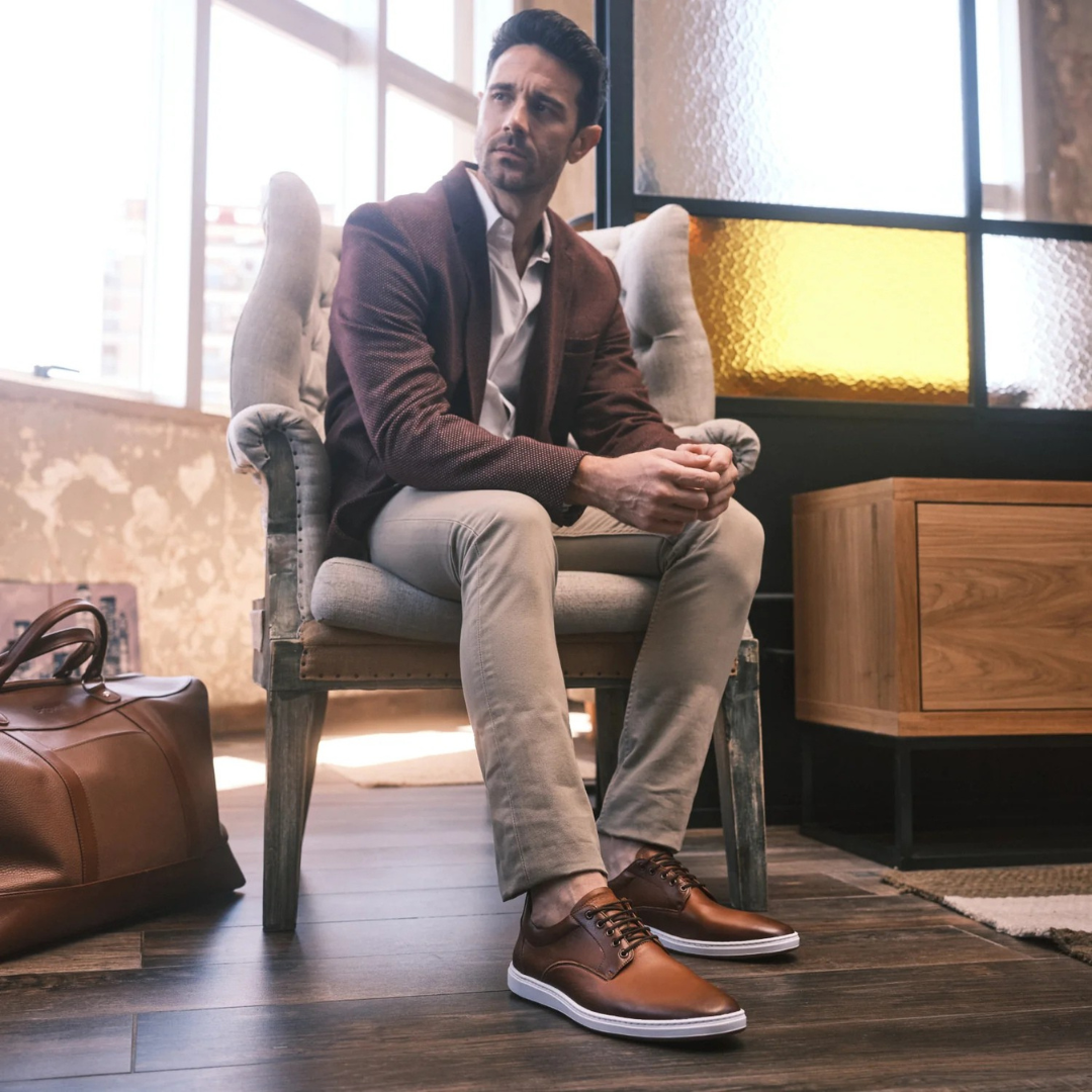 Zapato Ortopédico de Cuero con Suela Antideslizante para Hombre