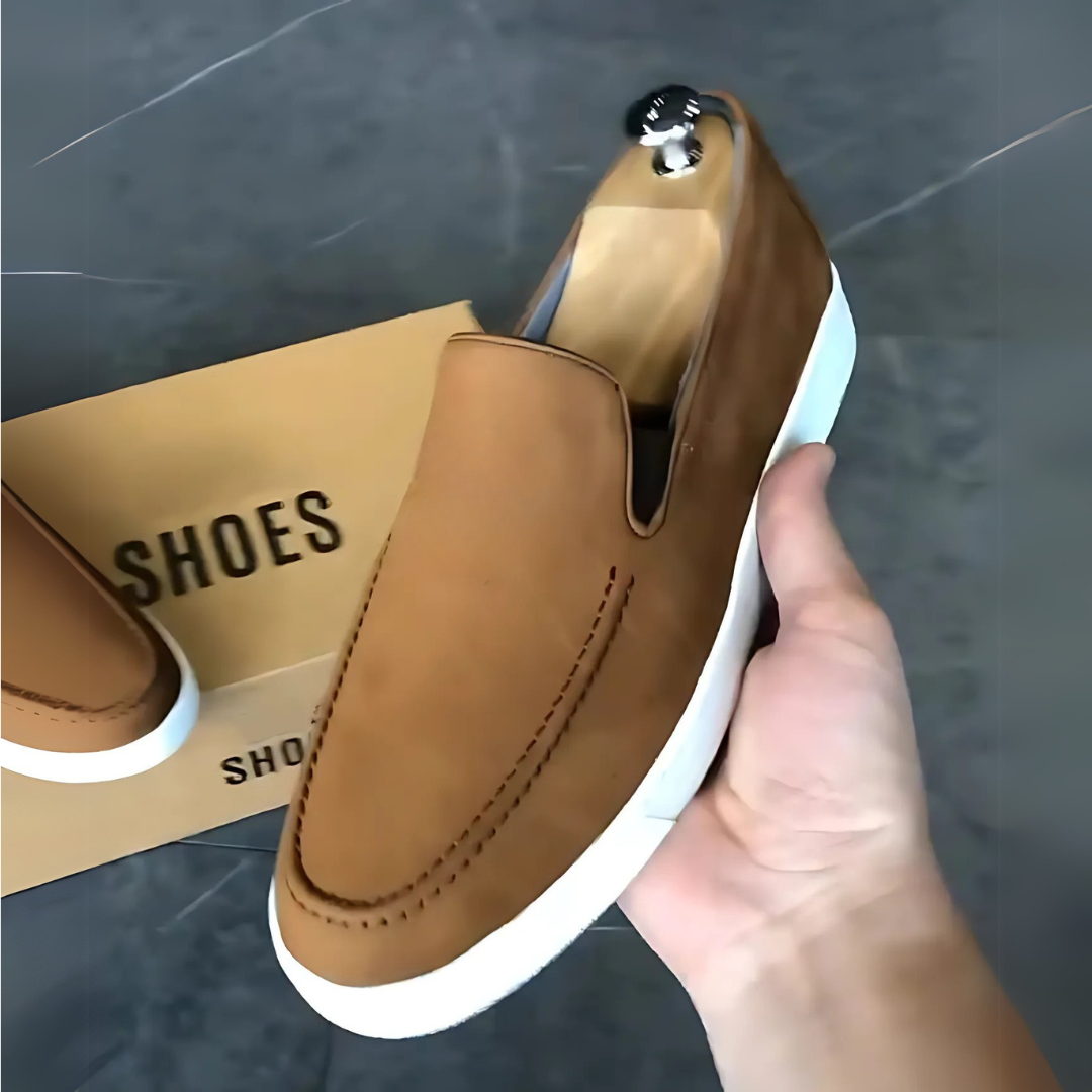 Zapatos casuales clásicos de ante hechos a mano para hombre