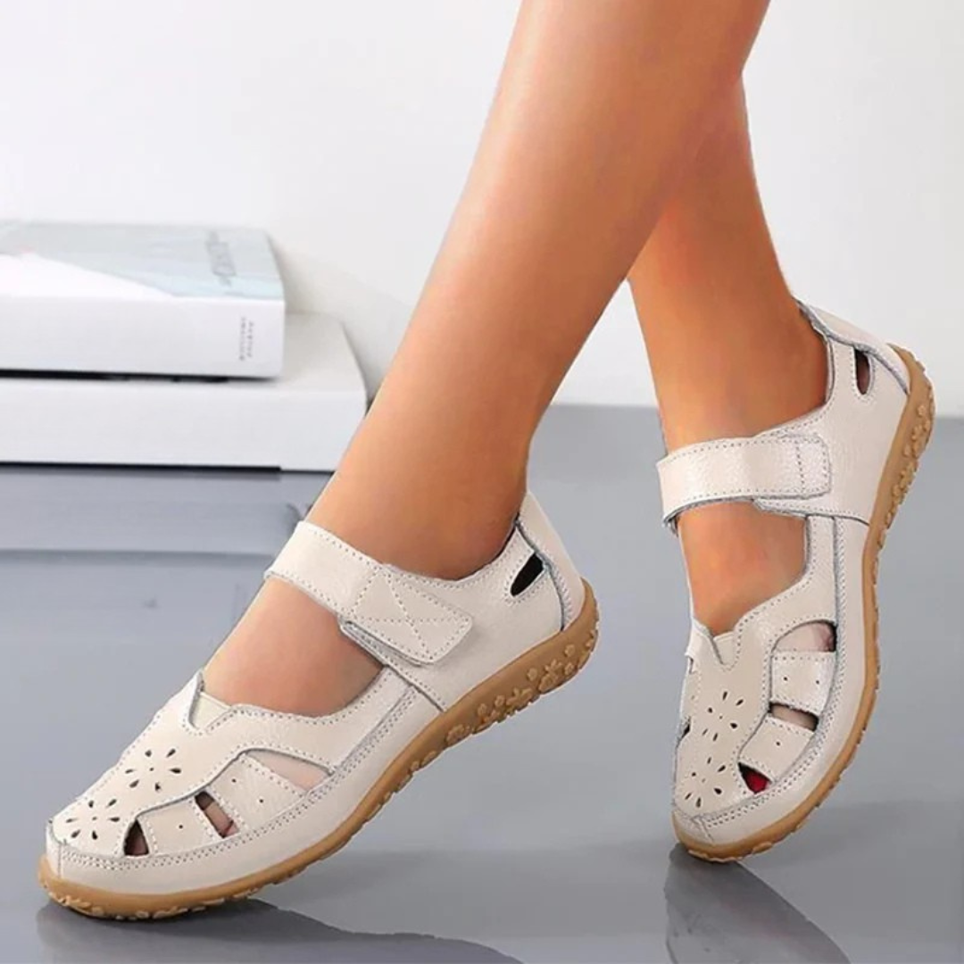 Sandalias Ligeras y Transpirables en Cuero para Mujer