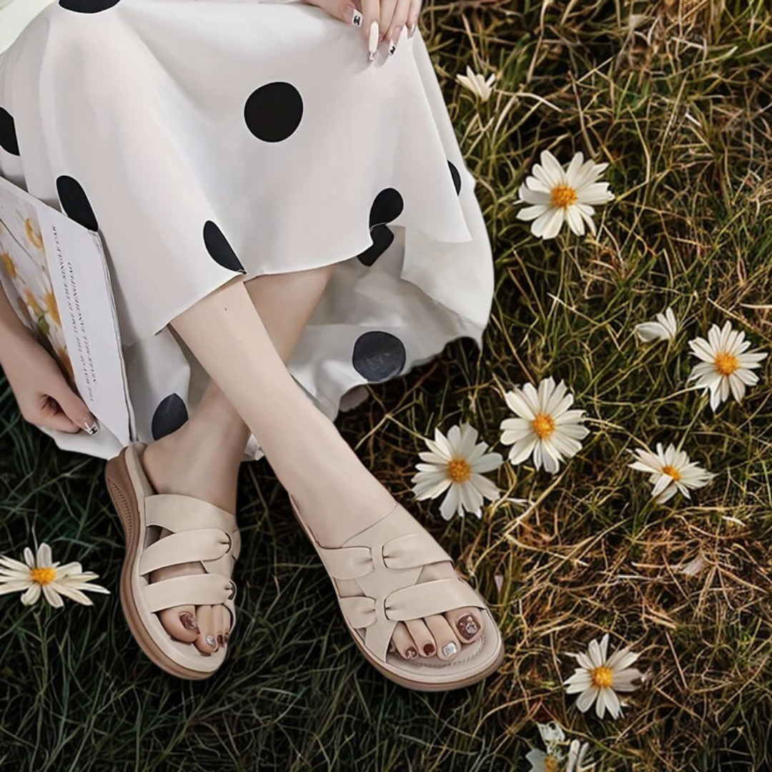 Sandalias de Cuero con Suela Ergonómica