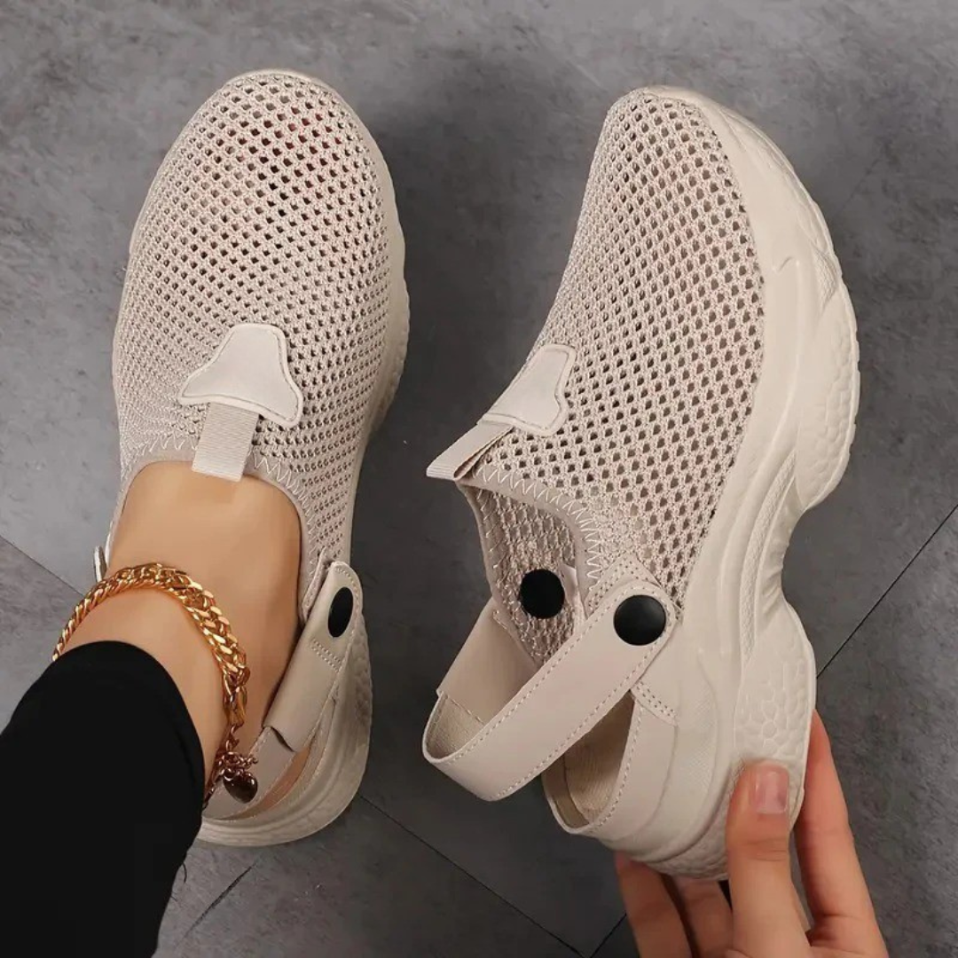 Zapatillas transpirables en malla para mujer