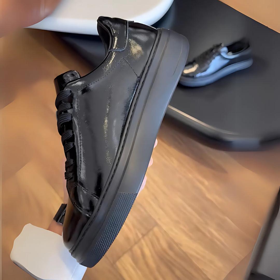 Zapatos casuales de charol para hombre
