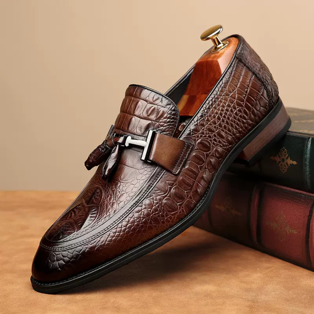 Mocasines Ergonómicos de cuero con diseño texturizado para hombre
