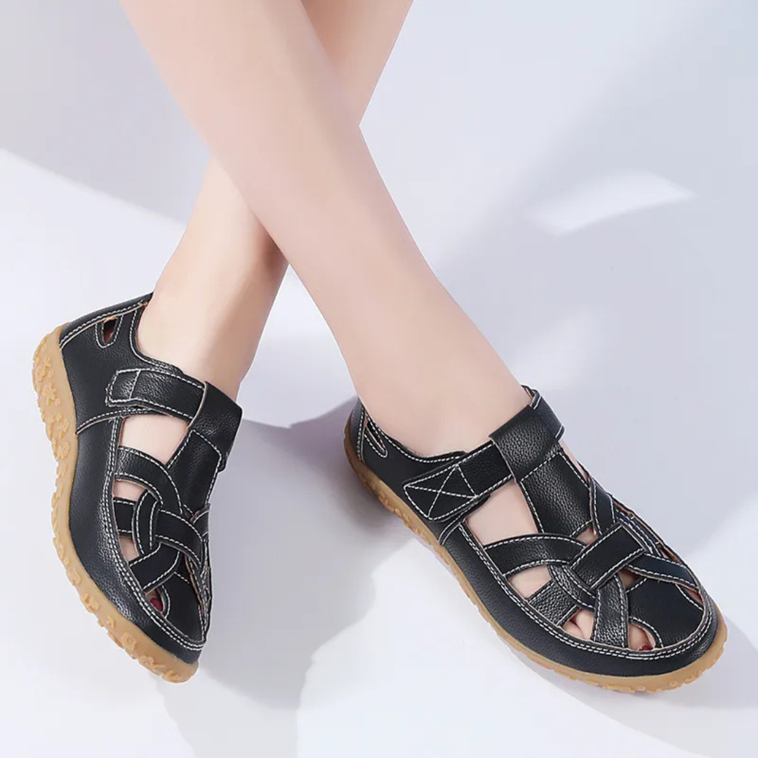 Sandalias ortopédicas de cuero transpirable para mujer®