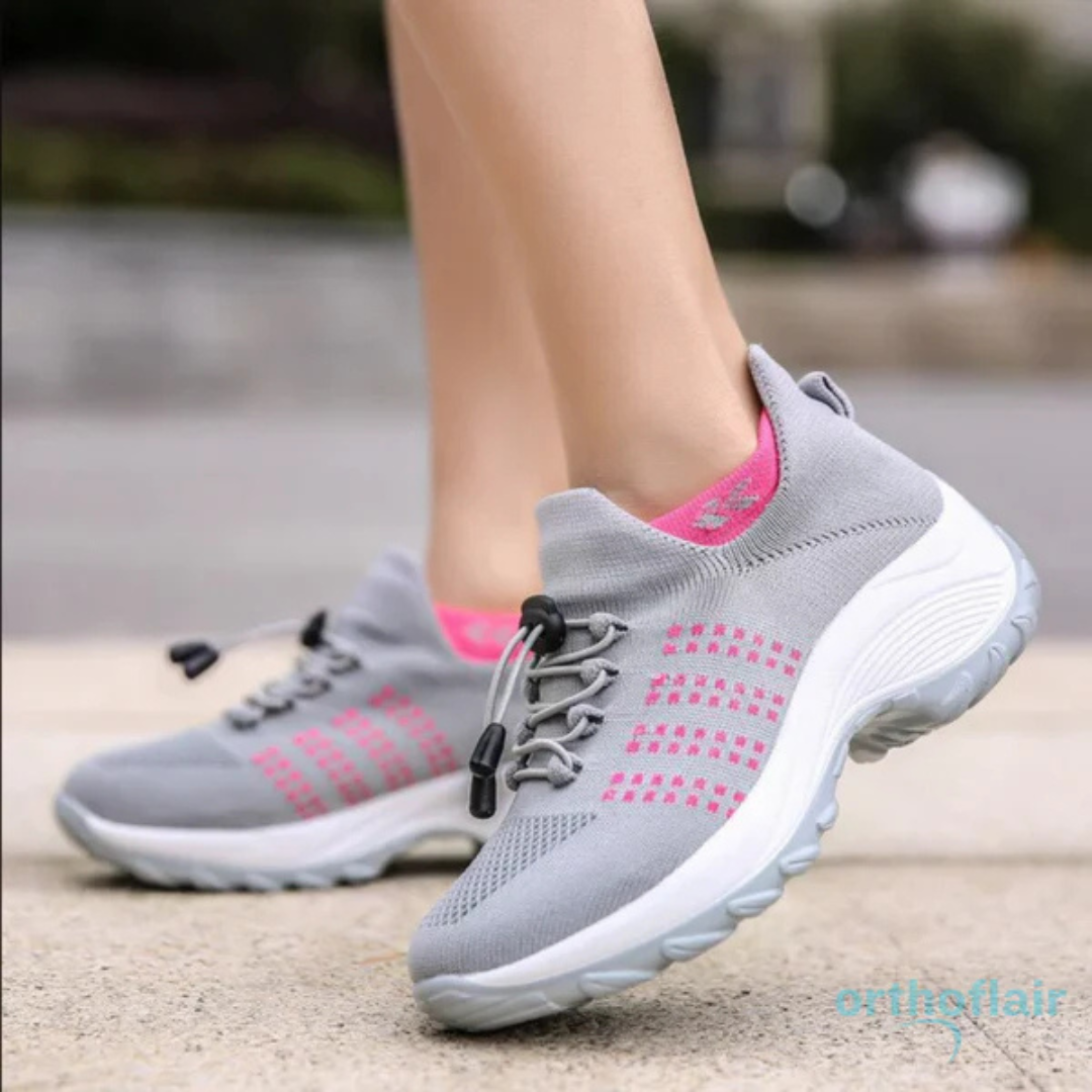 Zapatillas de Malla Transpirable para Mujer con cordones Elásticos y Suela Antideslizante