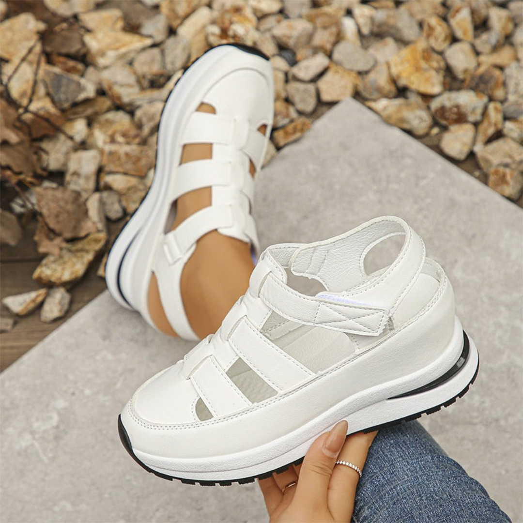 Sandalias Casuales con Plataforma y Diseño de Tiras Cruzadas para una Máxima Comodidad